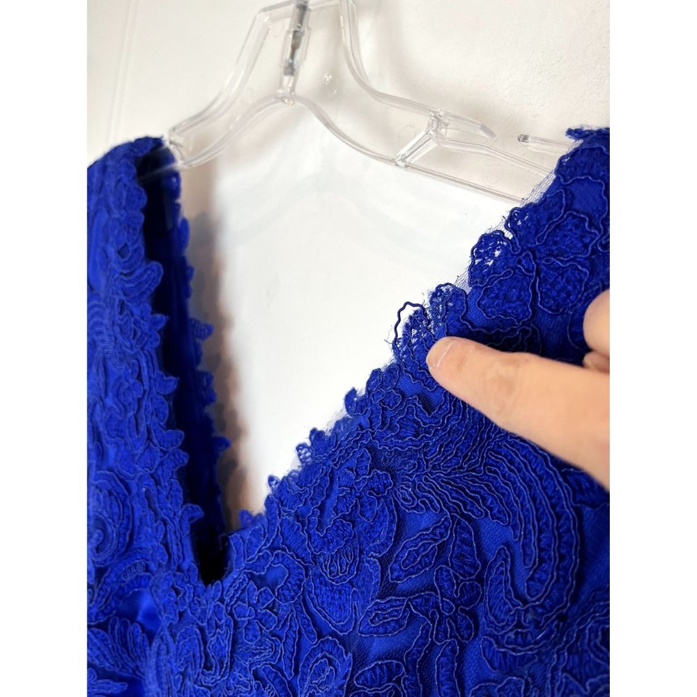 Tadashi Shoji Royal Blue Lace Midi Dress - Picture 10 of 12